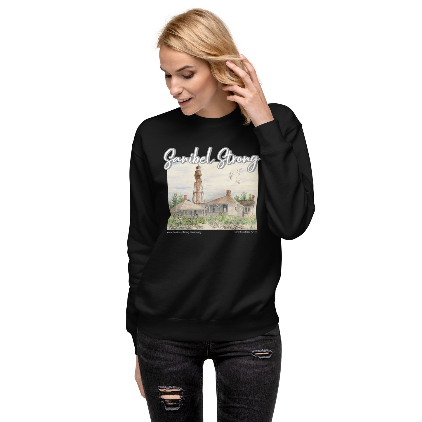 Sanibel Strong Lighthouse Watercolor Unisex Sweatshirt