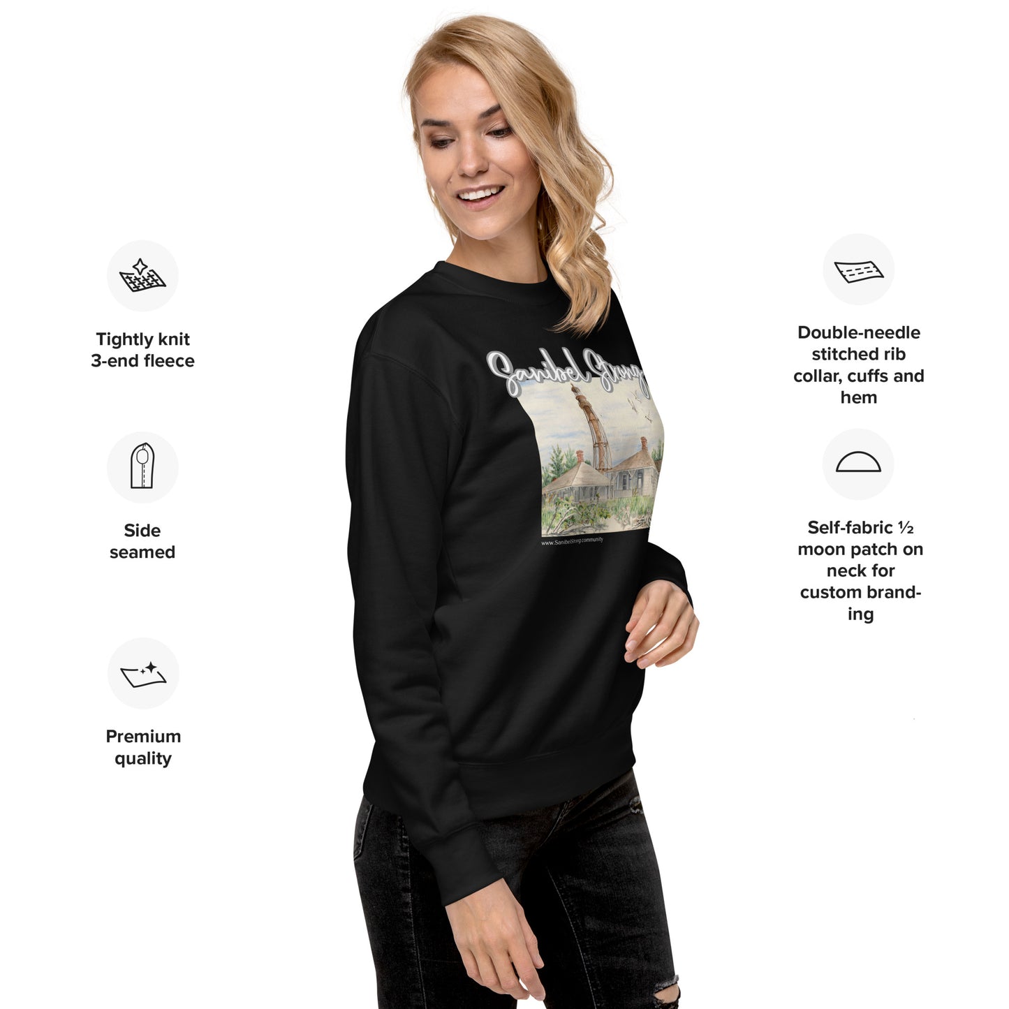 Sanibel Strong Lighthouse Watercolor Unisex Sweatshirt