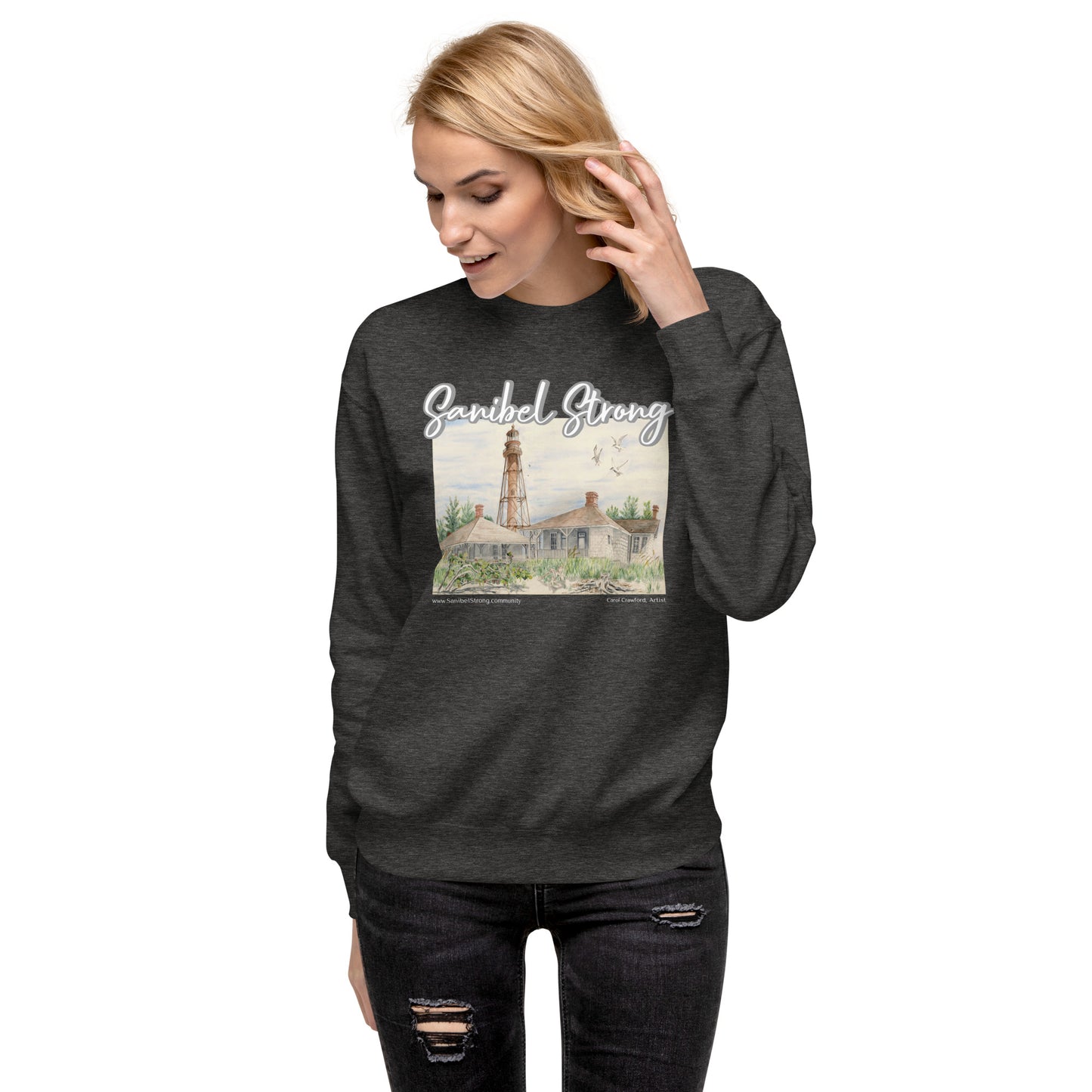 Sanibel Strong Lighthouse Watercolor Unisex Sweatshirt