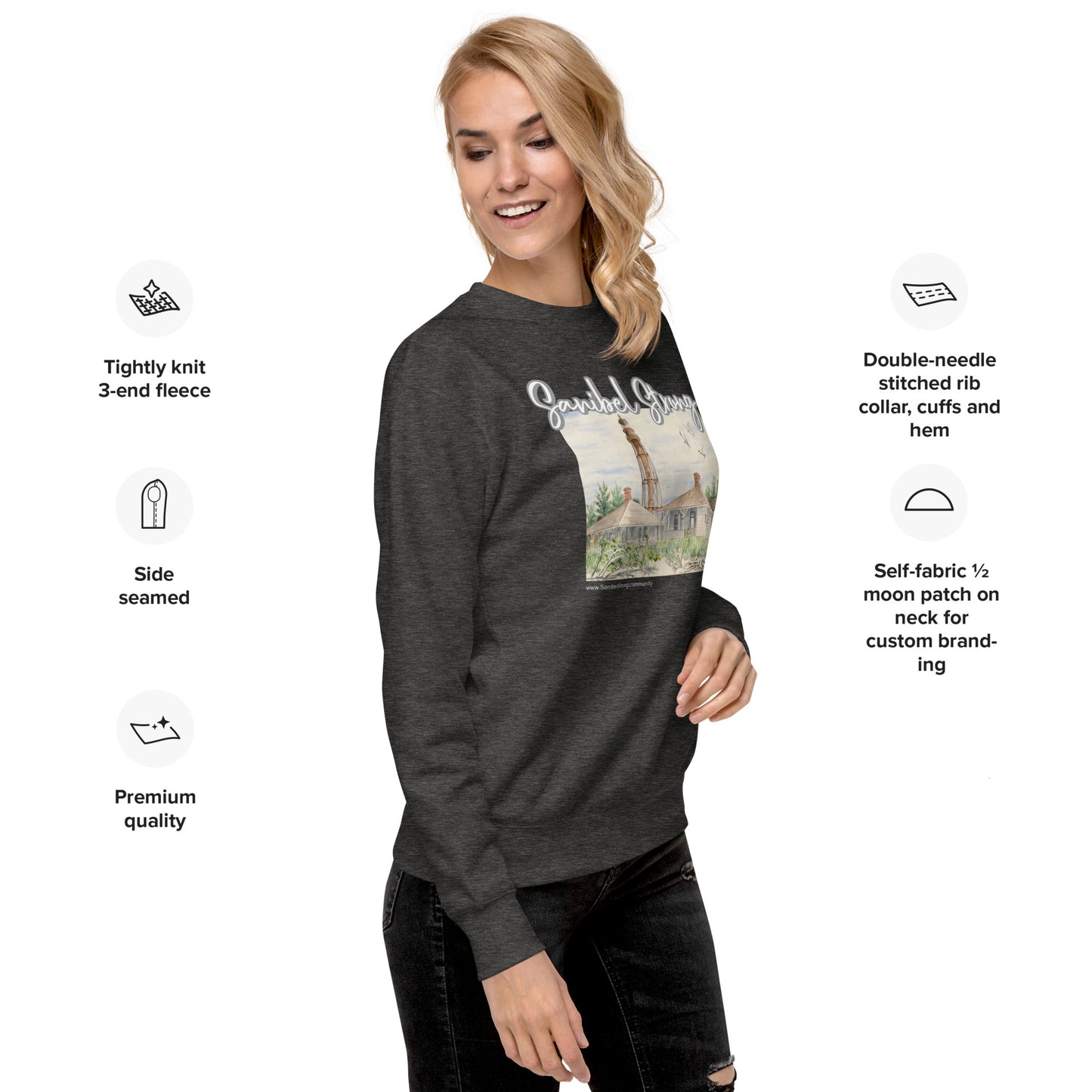 Sanibel Strong Lighthouse Watercolor Unisex Sweatshirt