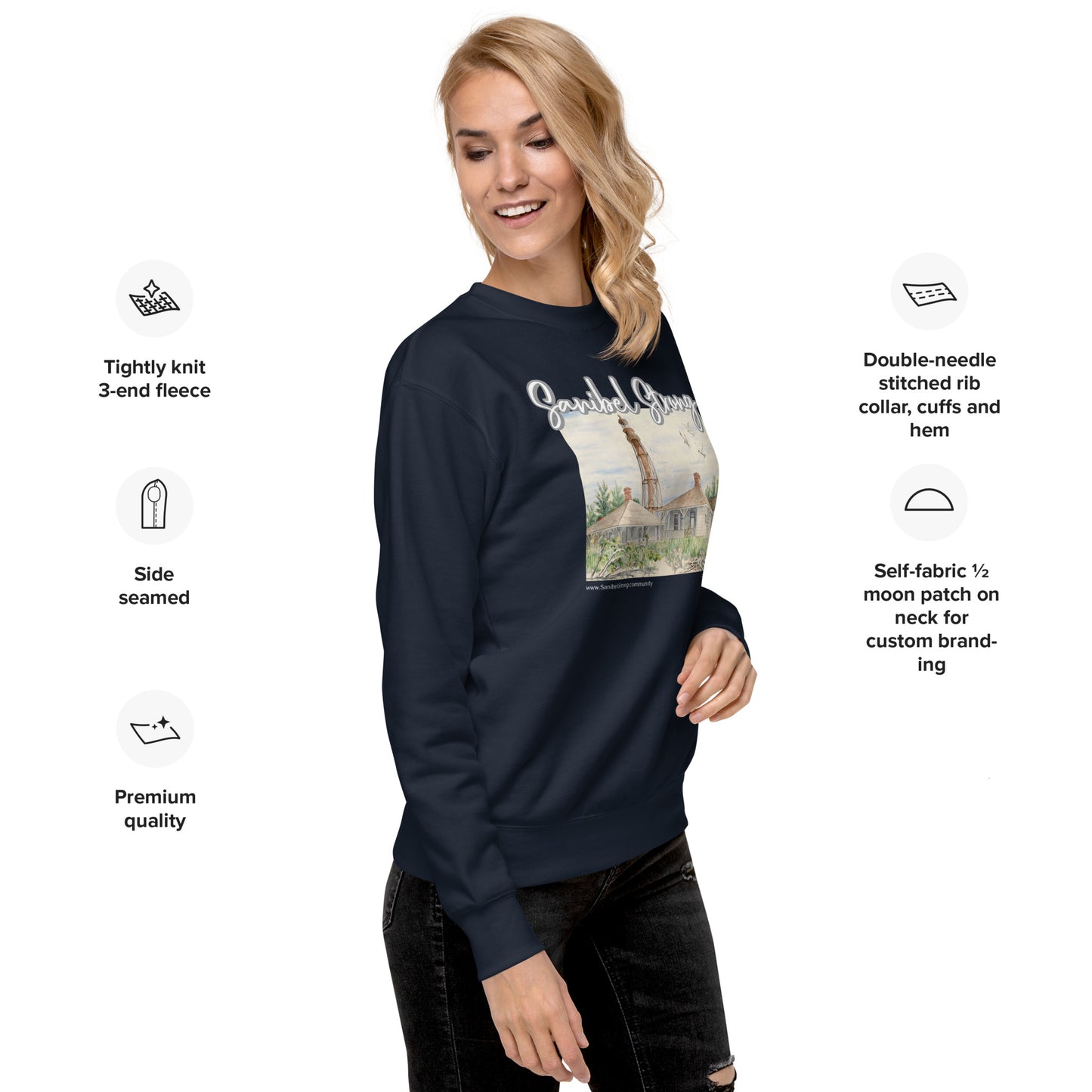 Sanibel Strong Lighthouse Watercolor Unisex Sweatshirt