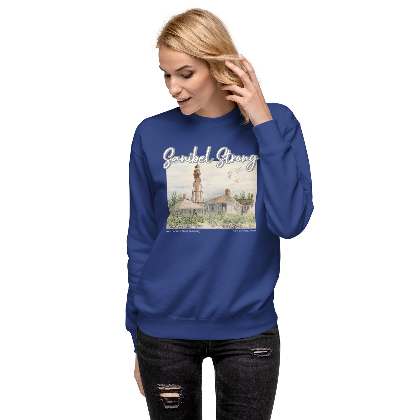 Sanibel Strong Lighthouse Watercolor Unisex Sweatshirt
