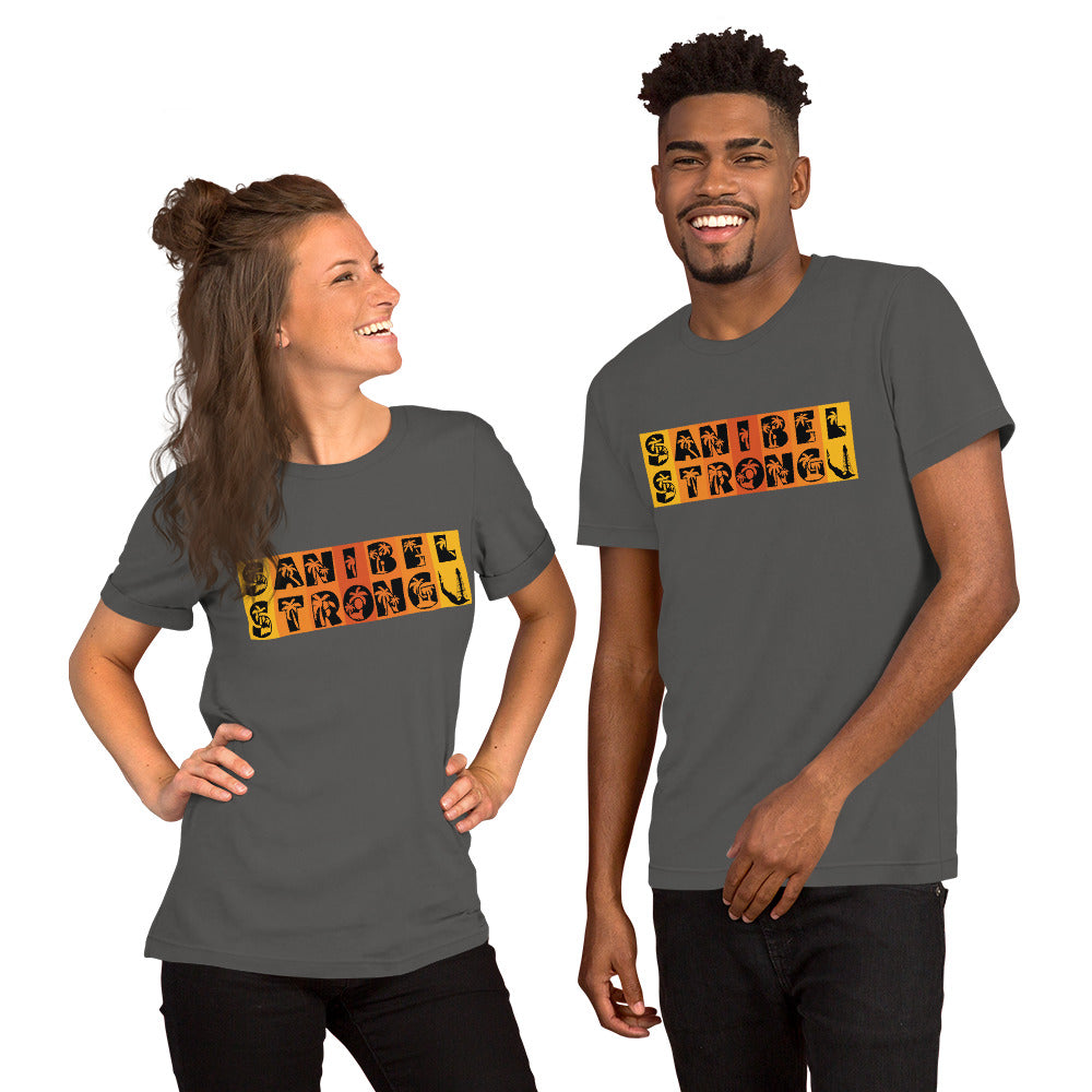 Sanibel Strong Shirt - Palm Tree Lettering