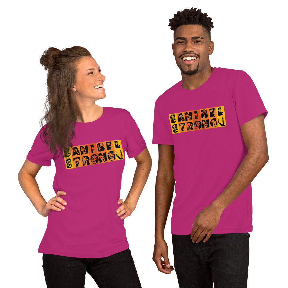 Sanibel Strong Shirt - Palm Tree Lettering