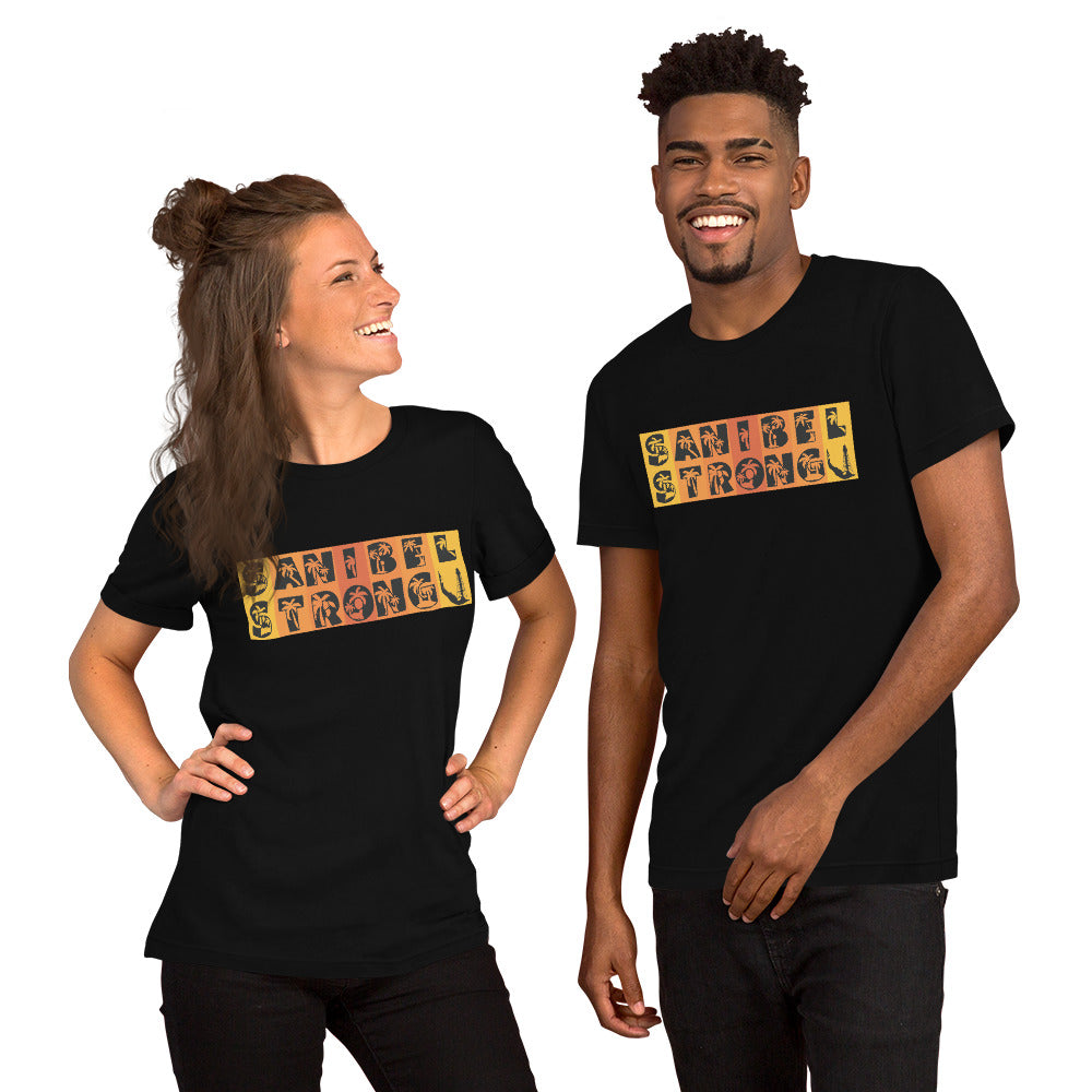 Sanibel Strong Shirt - Palm Tree Lettering