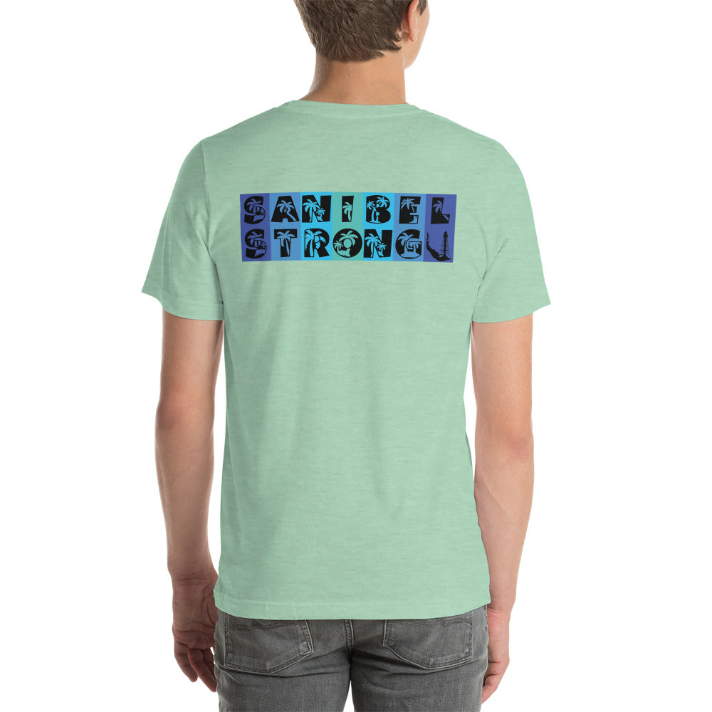 Sanibel Strong Shirt - Palm Tree Lettering (2 sided design)