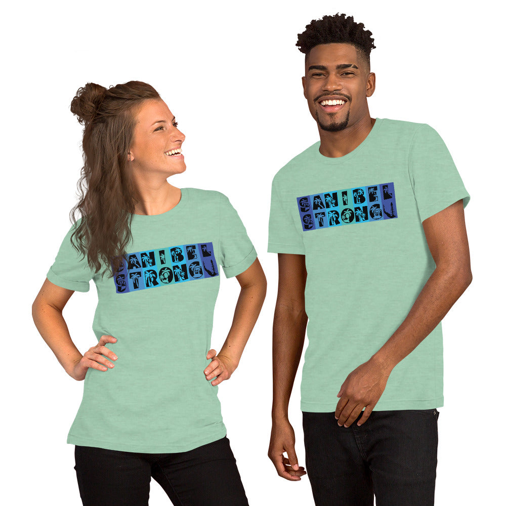 Sanibel Strong Shirt - Palm Tree Lettering