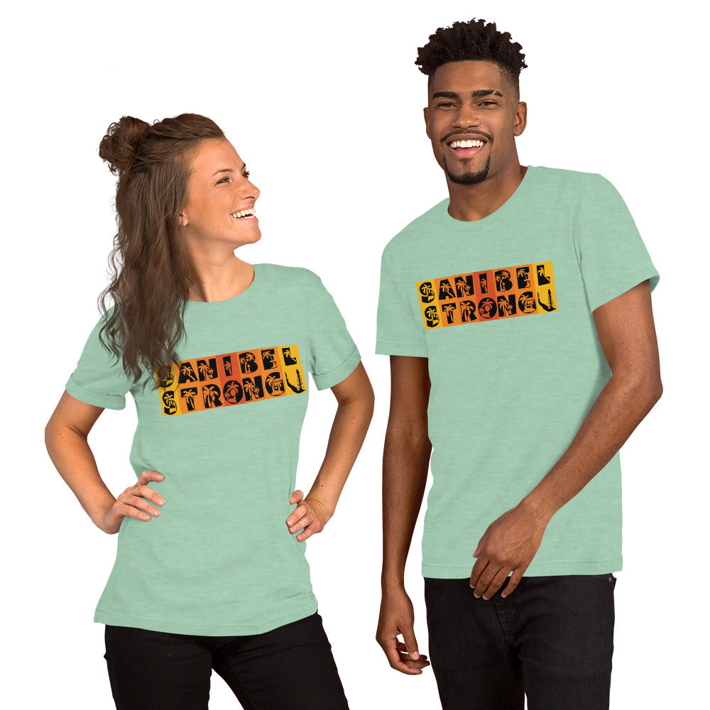 Sanibel Strong Shirt - Palm Tree Lettering