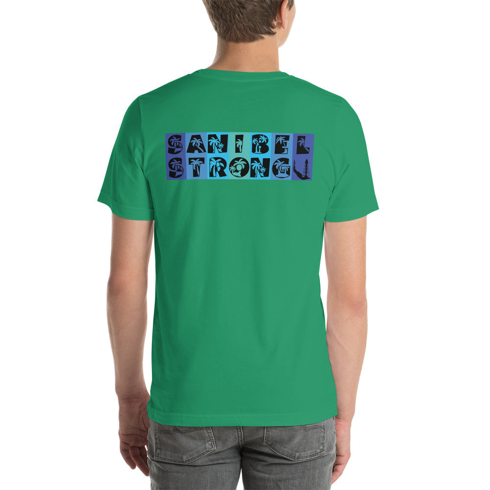 Sanibel Strong Shirt - Palm Tree Lettering (2 sided design)