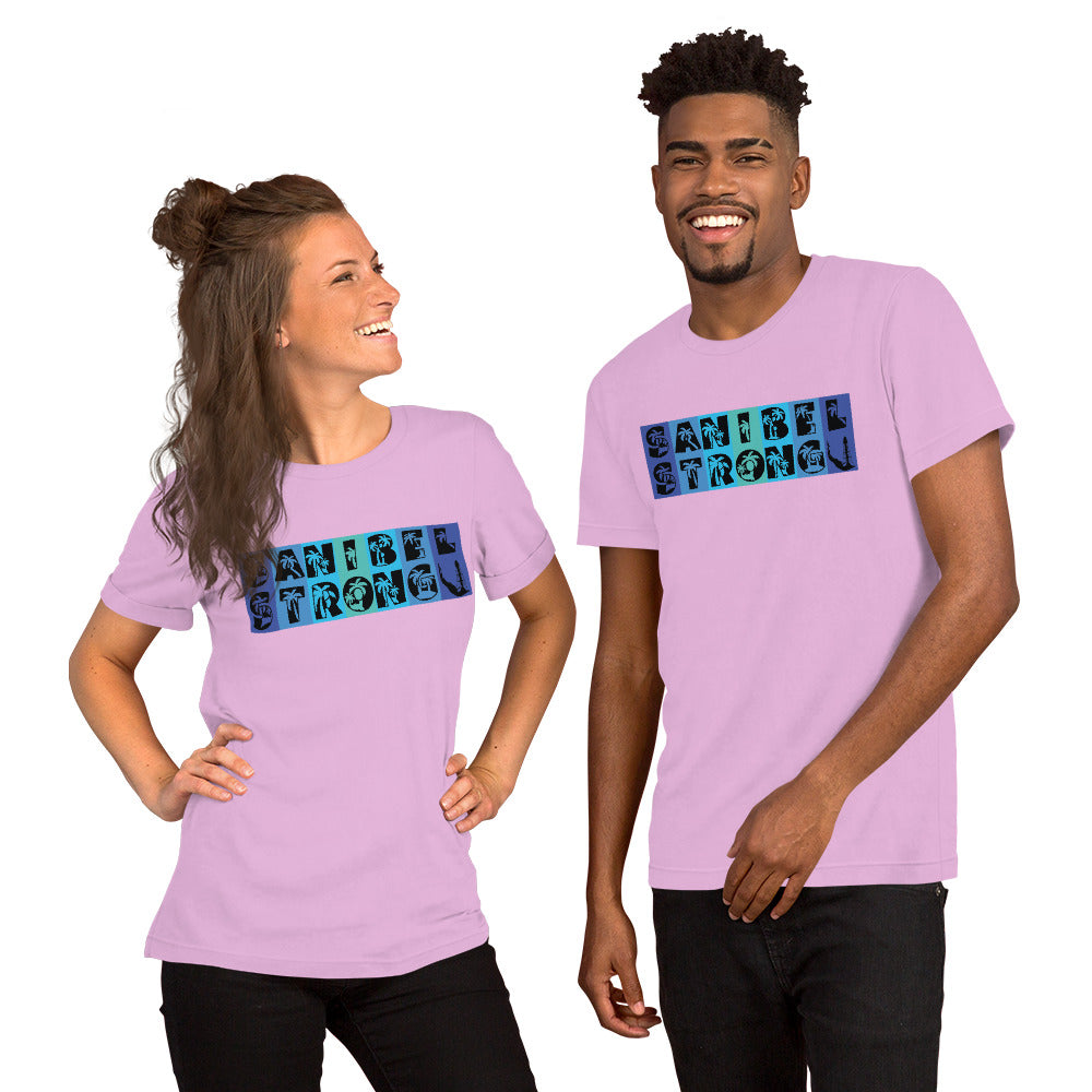 Sanibel Strong Shirt - Palm Tree Lettering
