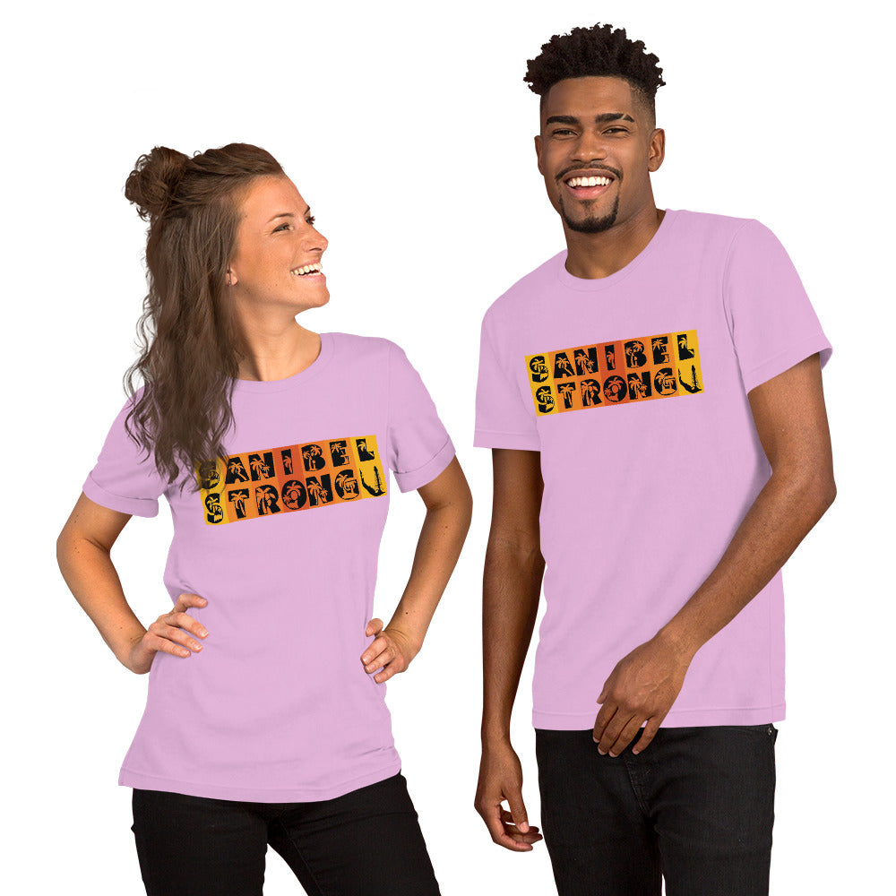 Sanibel Strong Shirt - Palm Tree Lettering