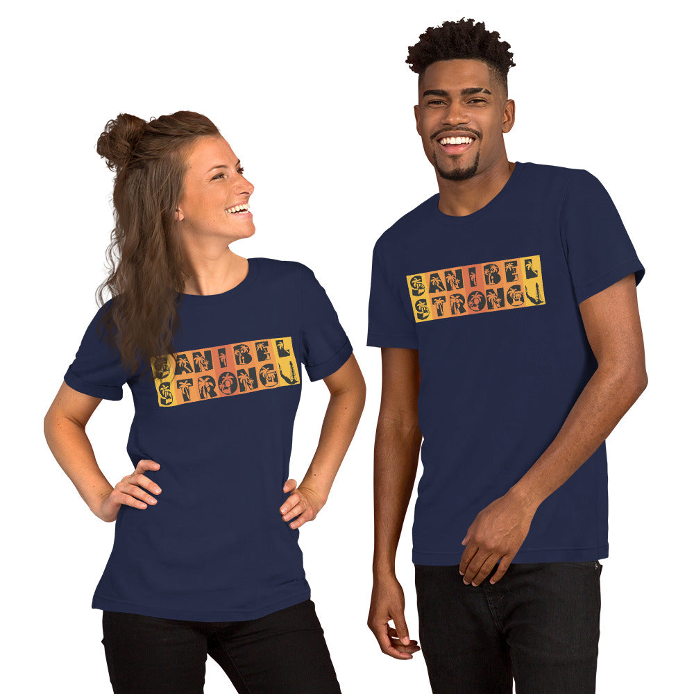 Sanibel Strong Shirt - Palm Tree Lettering
