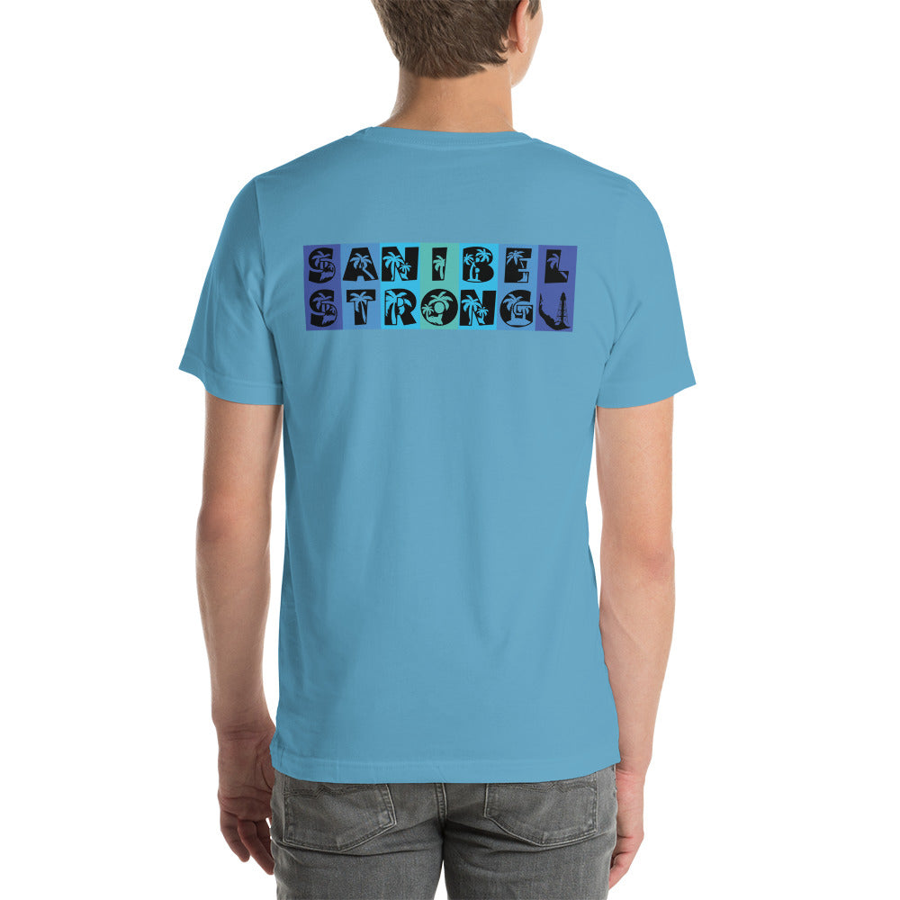 Sanibel Strong Shirt - Palm Tree Lettering (2 sided design)