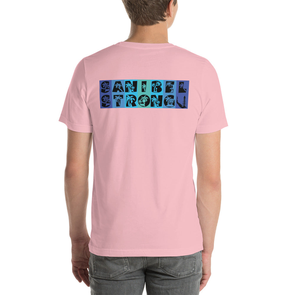Sanibel Strong Shirt - Palm Tree Lettering (2 sided design)