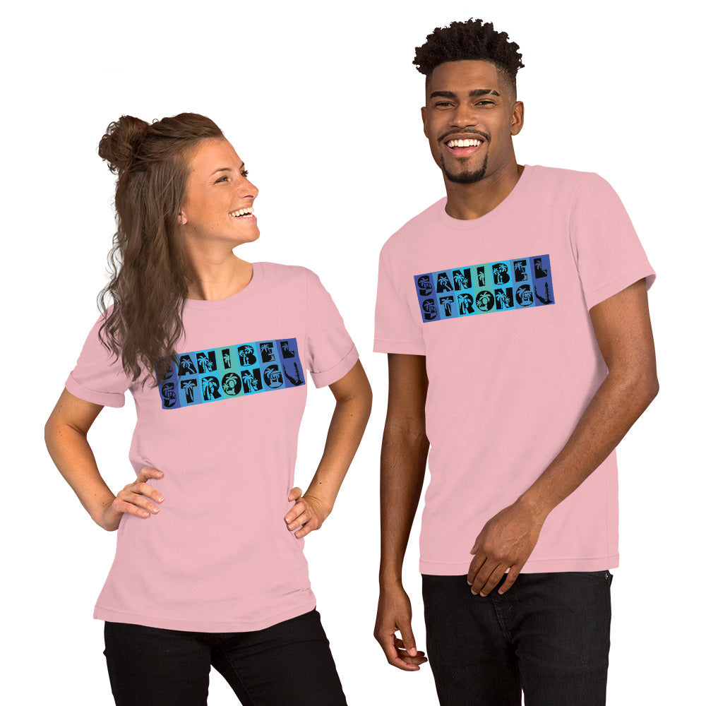 Sanibel Strong Shirt - Palm Tree Lettering