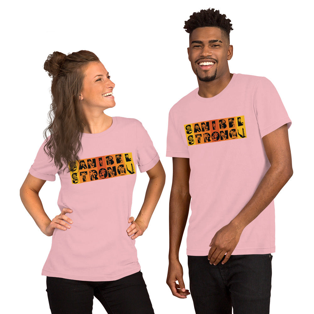 Sanibel Strong Shirt - Palm Tree Lettering