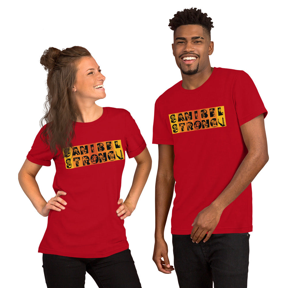 Sanibel Strong Shirt - Palm Tree Lettering