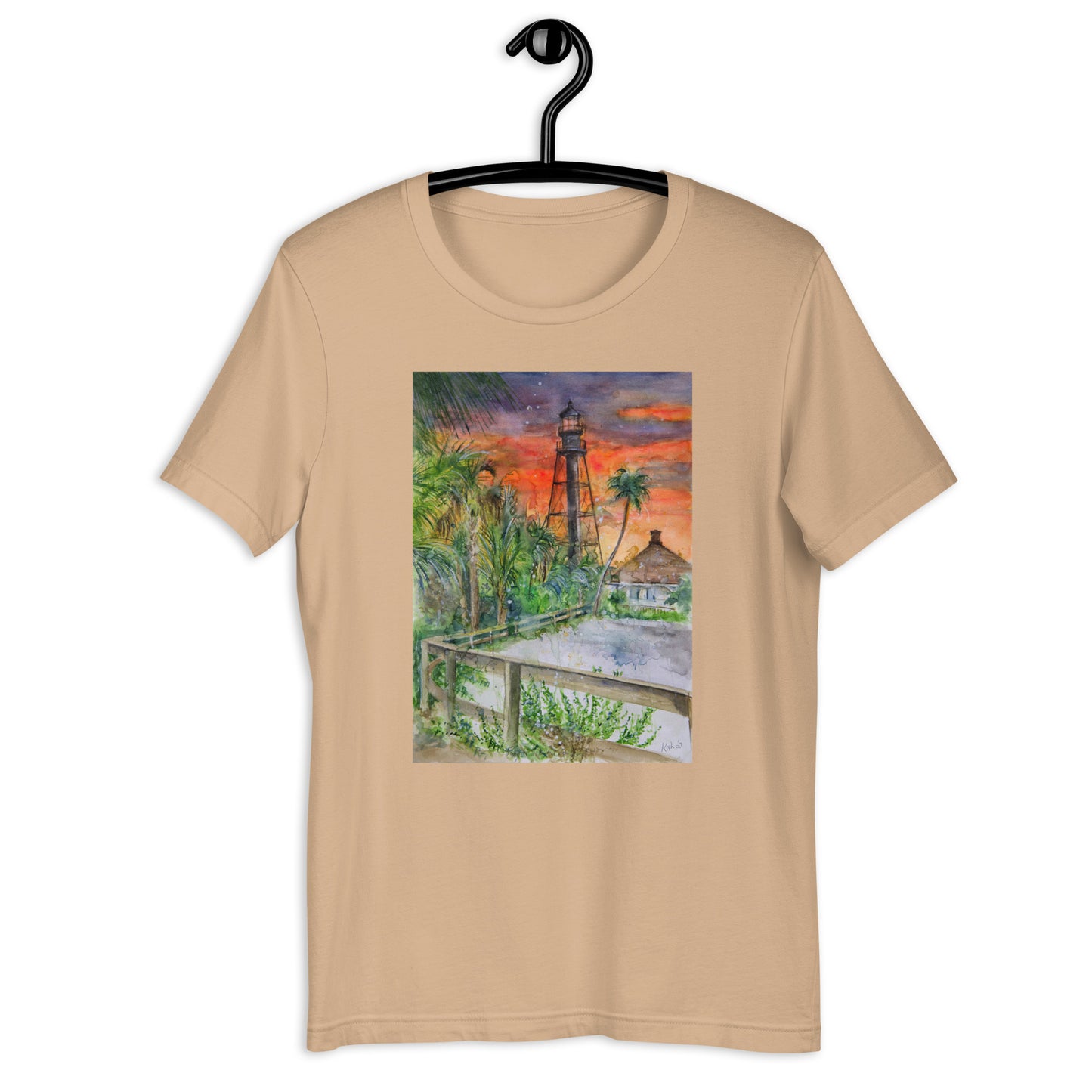 Sanibel Lighthouse Scott Kish Watercolor Unisex T-Shirt