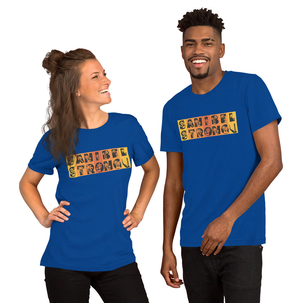 Sanibel Strong Shirt - Palm Tree Lettering
