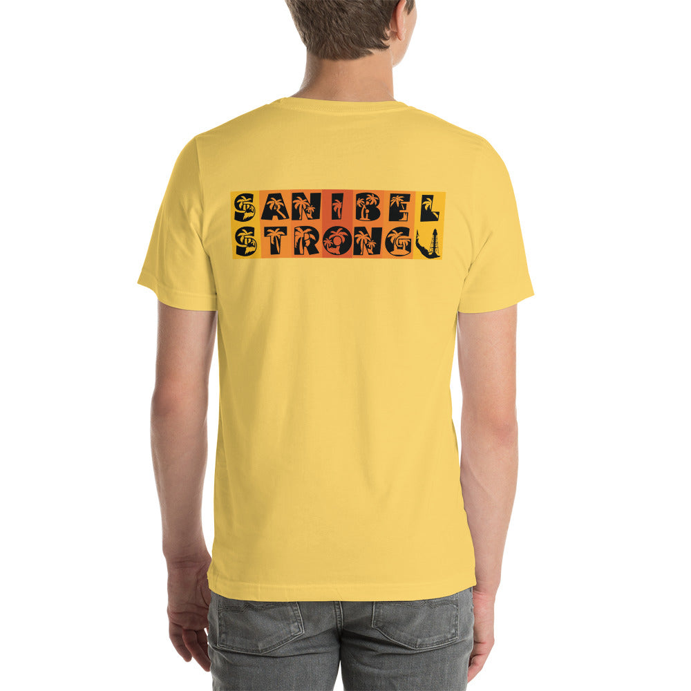 Sanibel Strong Shirt - Palm Tree Lettering (2 sided design)