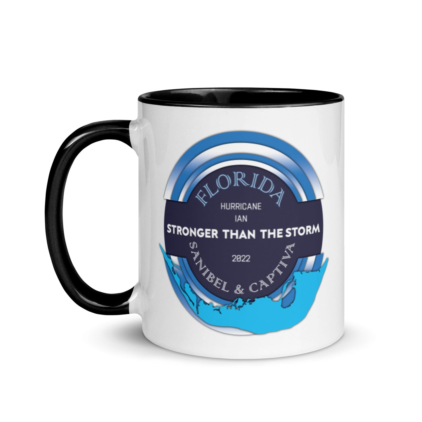 Sanibel Captiva Stronger Than The Storm Mug - Blue Design
