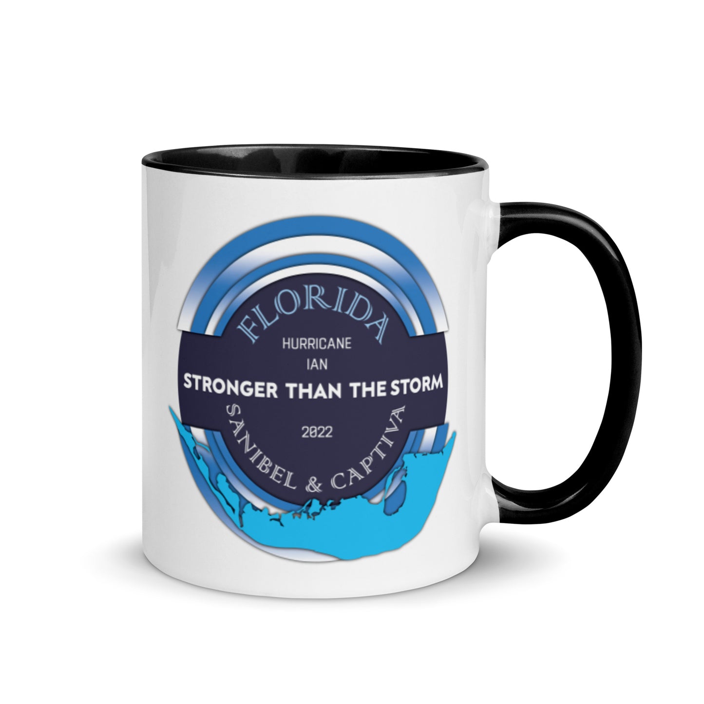 Sanibel Captiva Stronger Than The Storm Mug - Blue Design