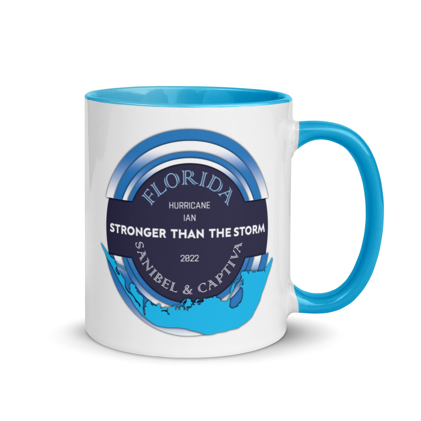 Sanibel Captiva Stronger Than The Storm Mug - Blue Design