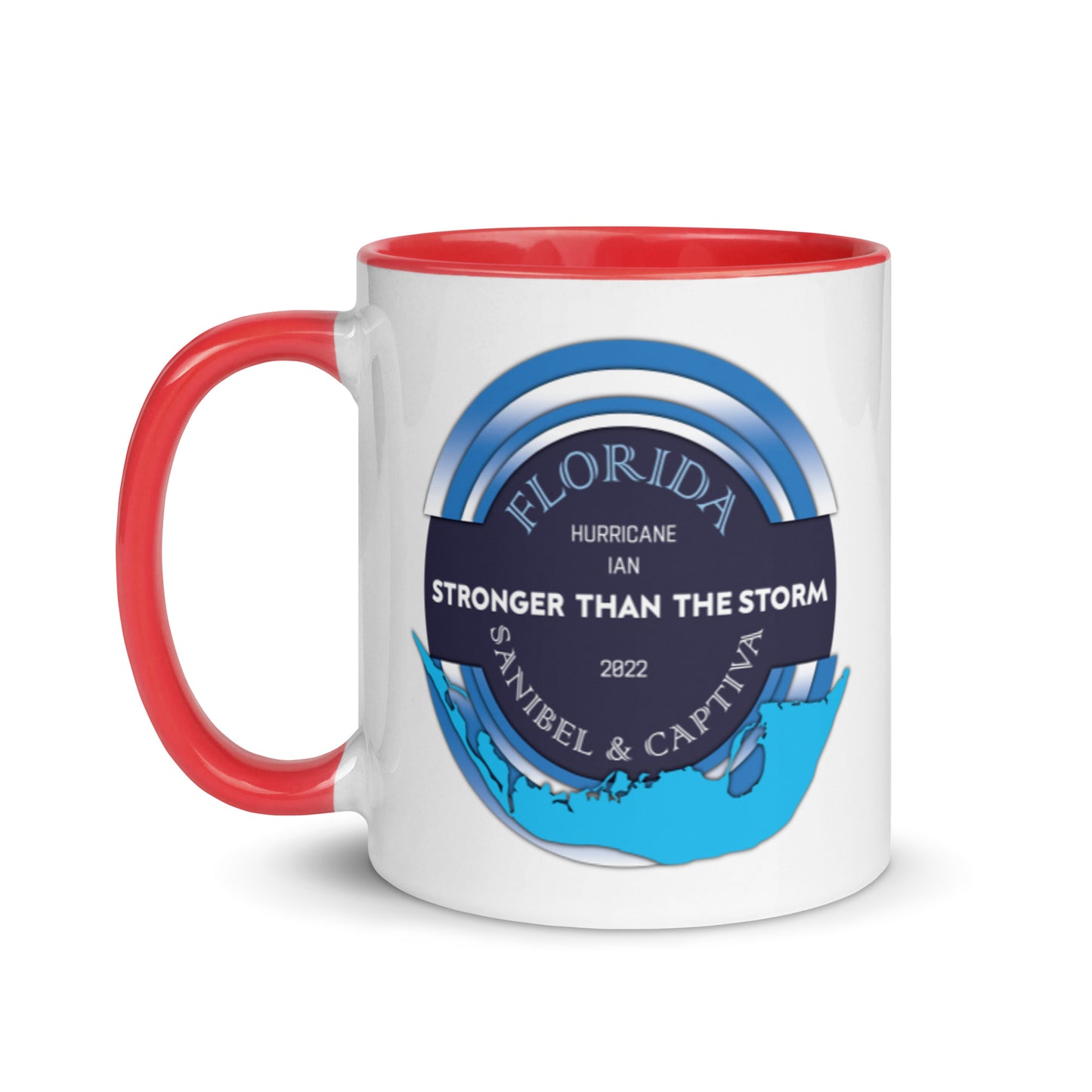 Sanibel Captiva Stronger Than The Storm Mug - Blue Design