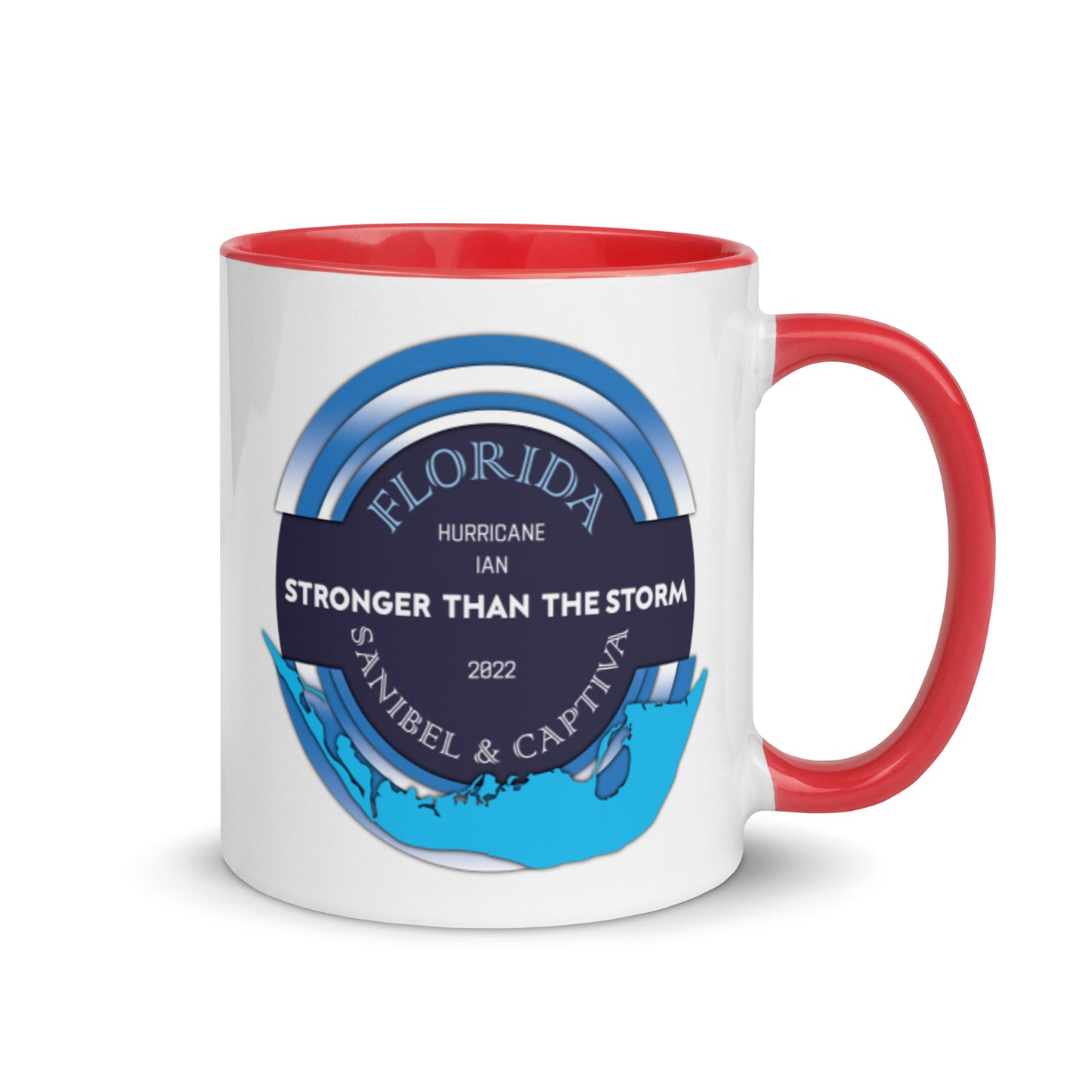 Sanibel Captiva Stronger Than The Storm Mug - Blue Design