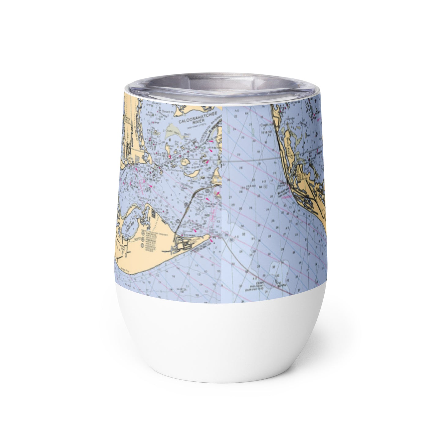 Sanibel Map Wine tumbler