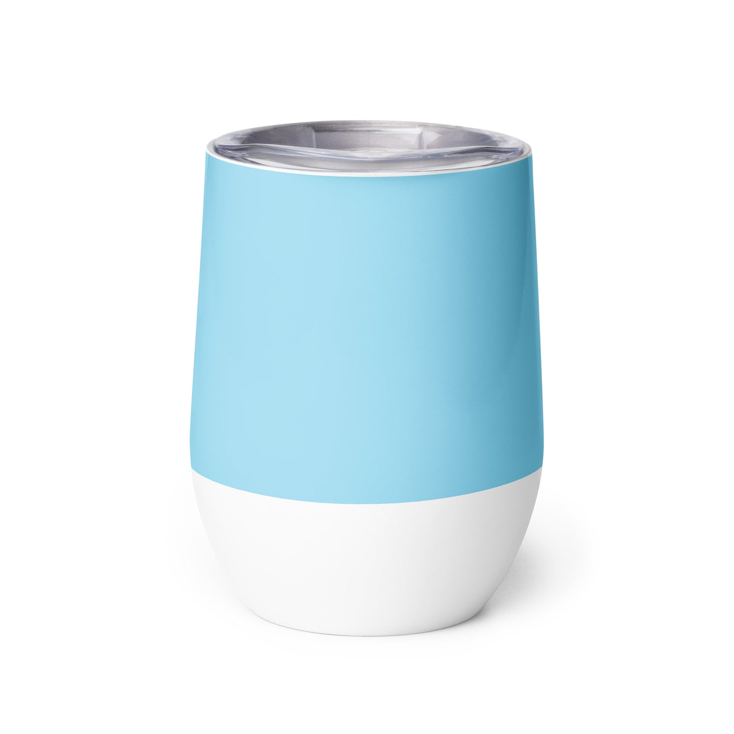 Sanibel Strong Wine Tumbler - Blue Design - Palm Tree Lettering