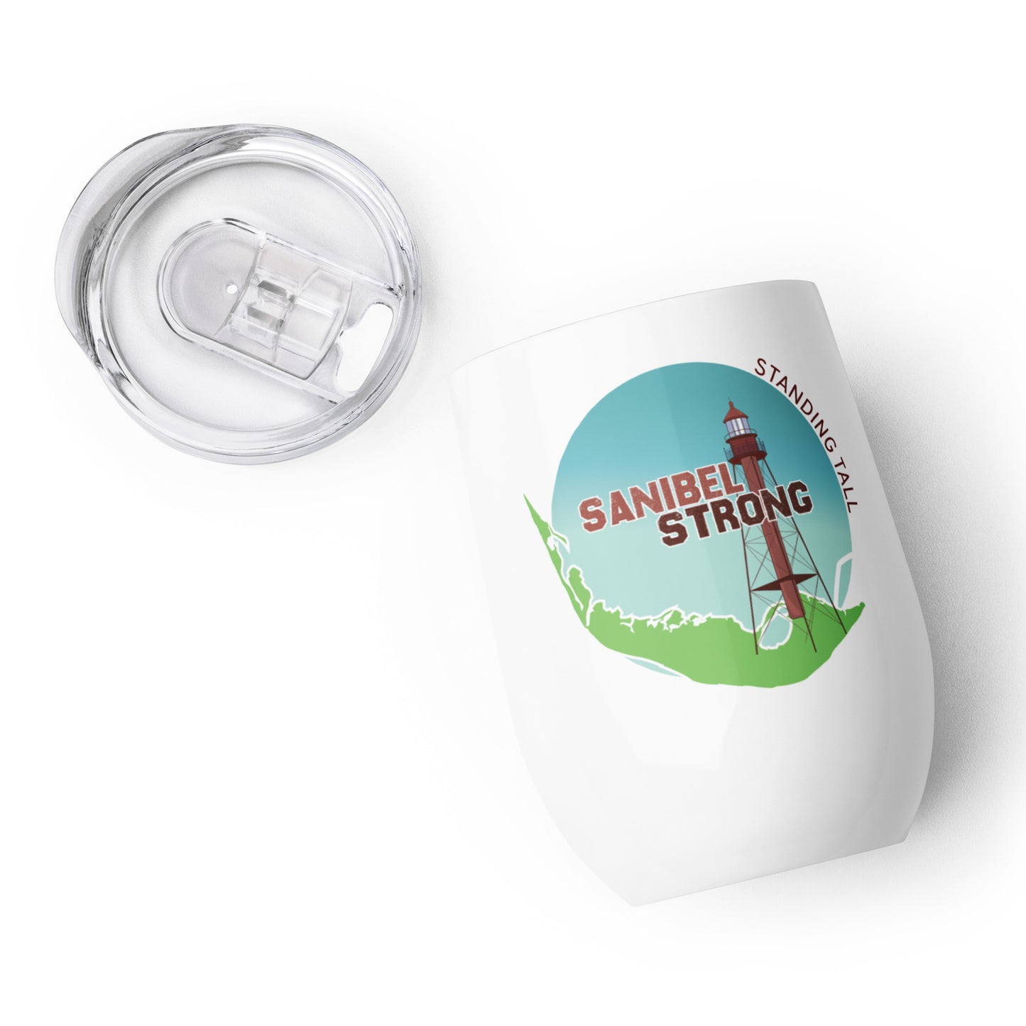 Sanibel Strong Standing Tall Wine tumbler
