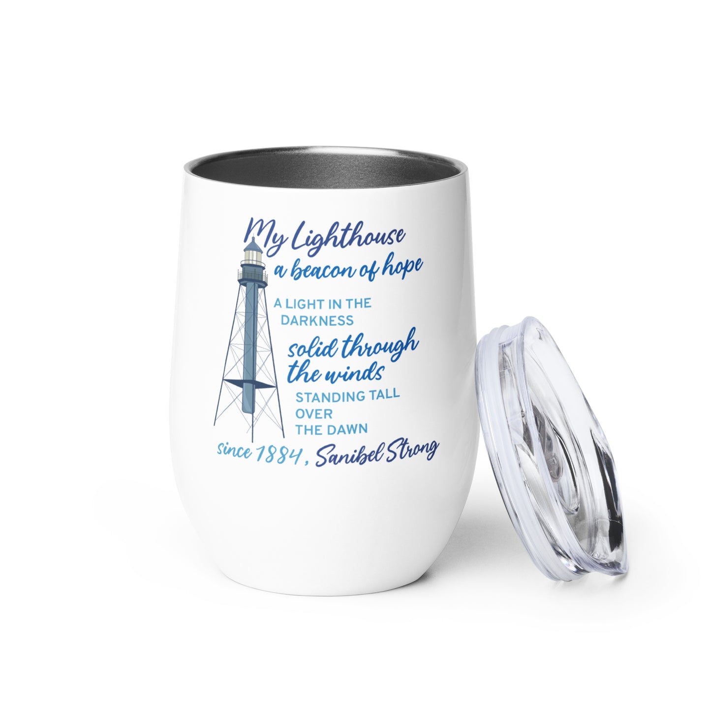 My Lighthouse Poem - Wine Tumbler
