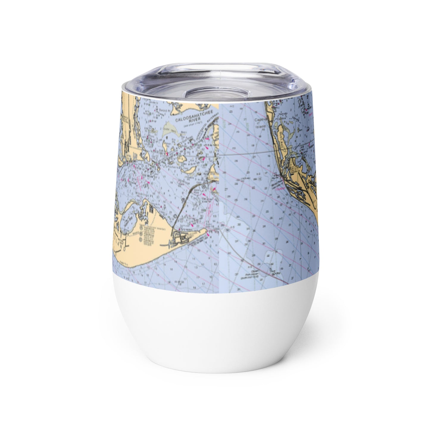 Sanibel Map Wine tumbler