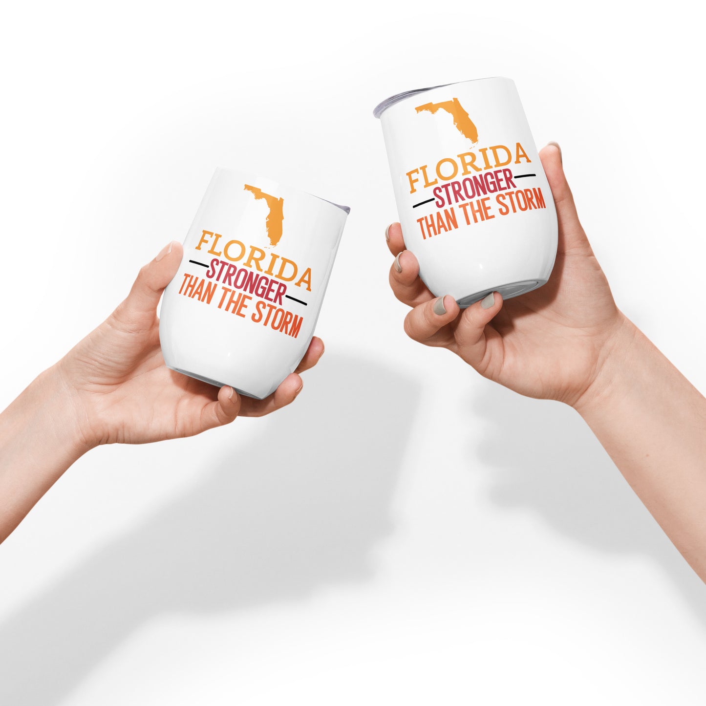 Florida Stronger Than The Storm Stainless Steel Wine Tumbler
