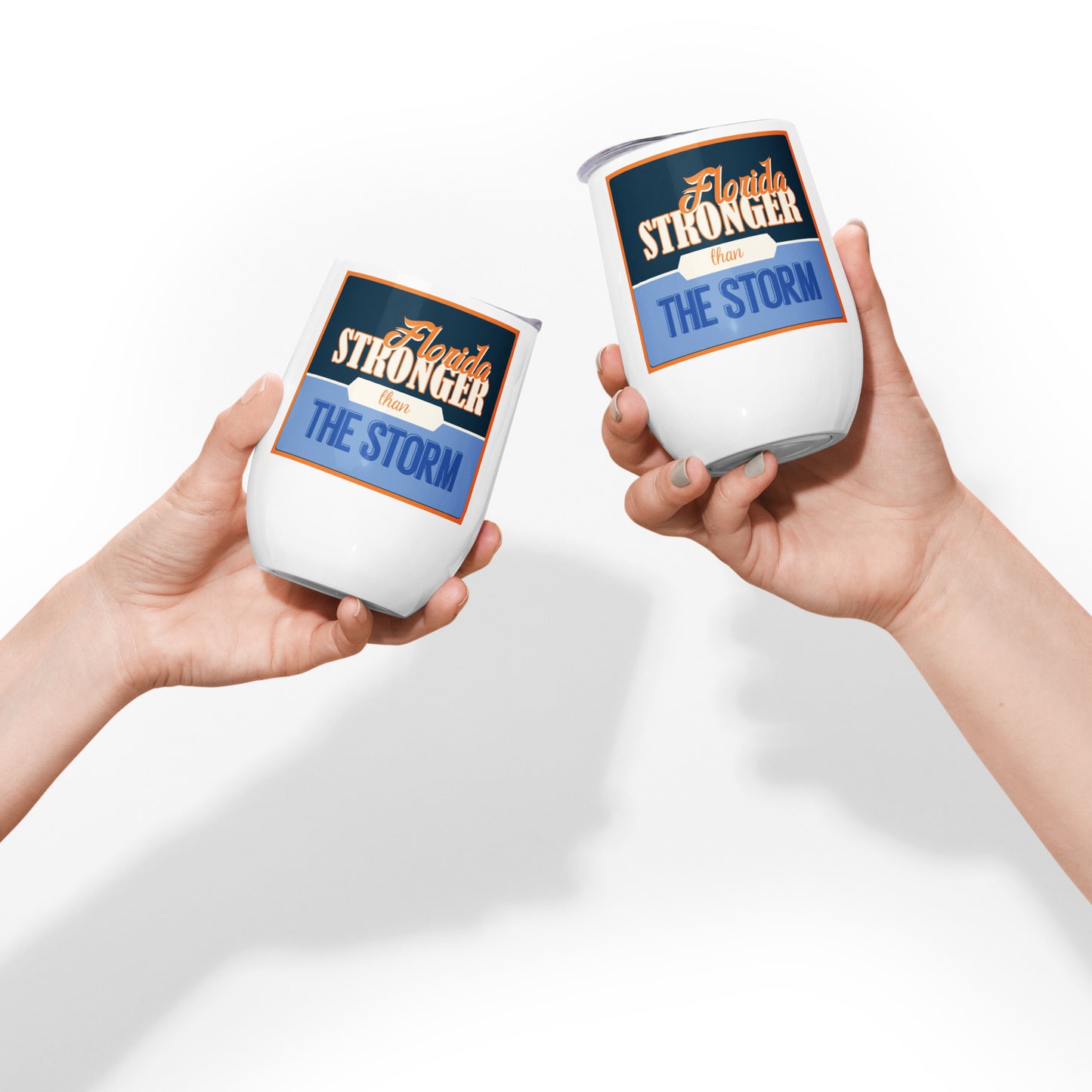 Florida Stronger Than The Storm Wine Tumbler