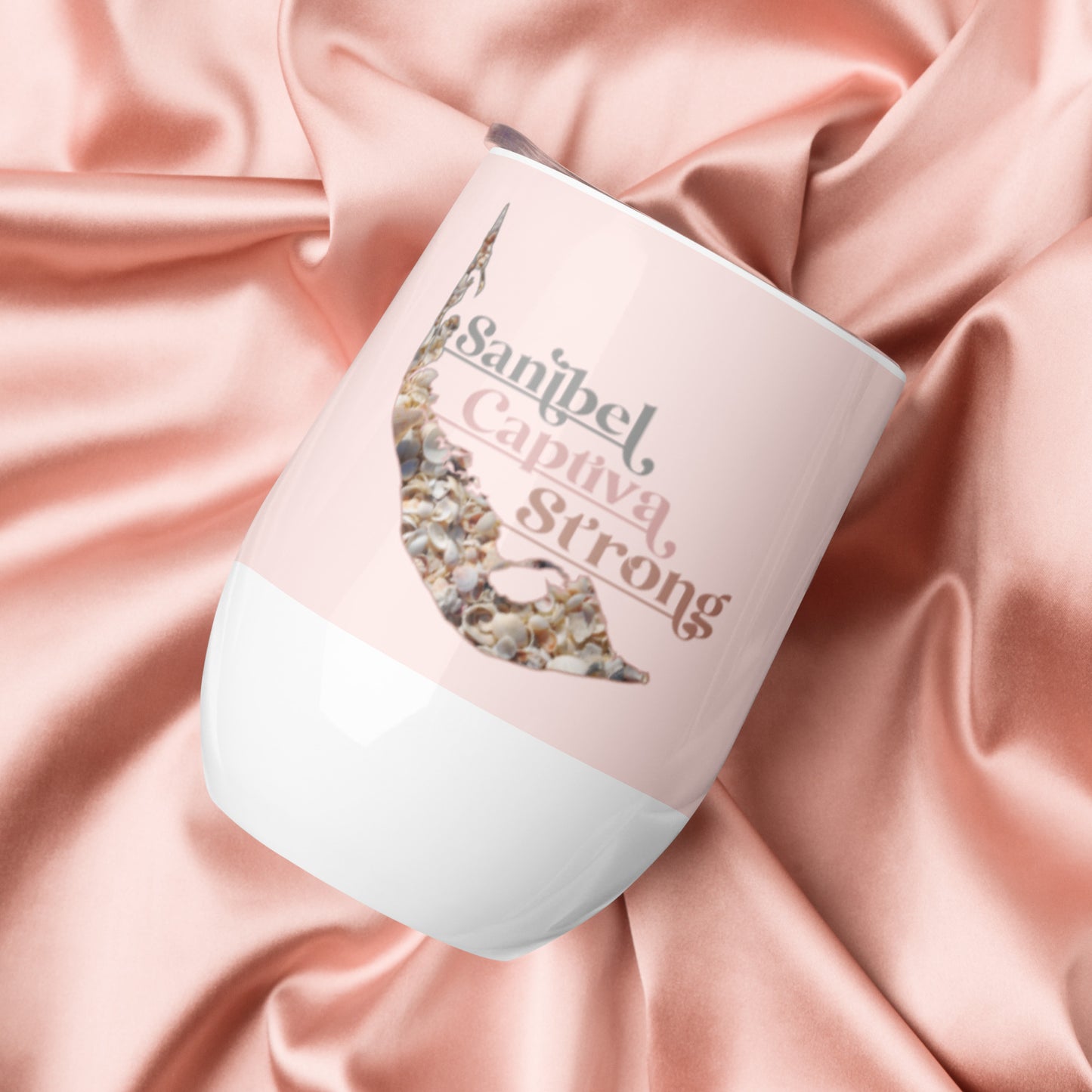 Sanibel Captiva Strong Pink Wine Tumbler