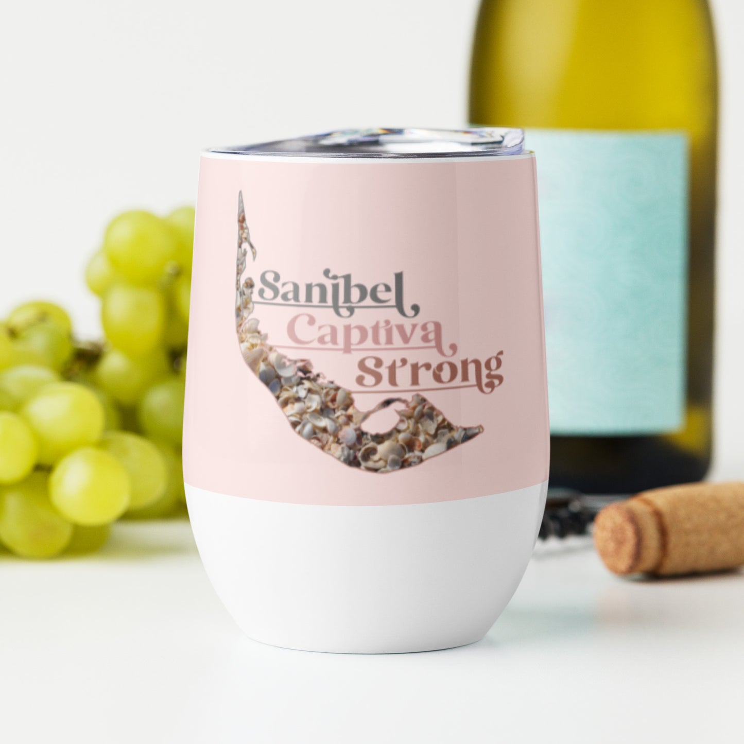 Sanibel Captiva Strong Pink Wine Tumbler