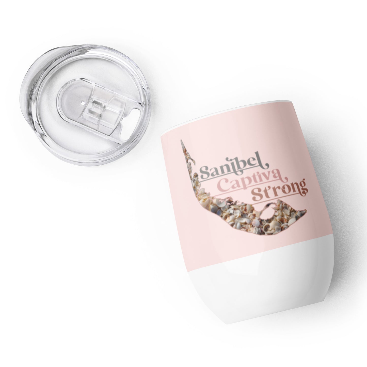 Sanibel Captiva Strong Pink Wine Tumbler