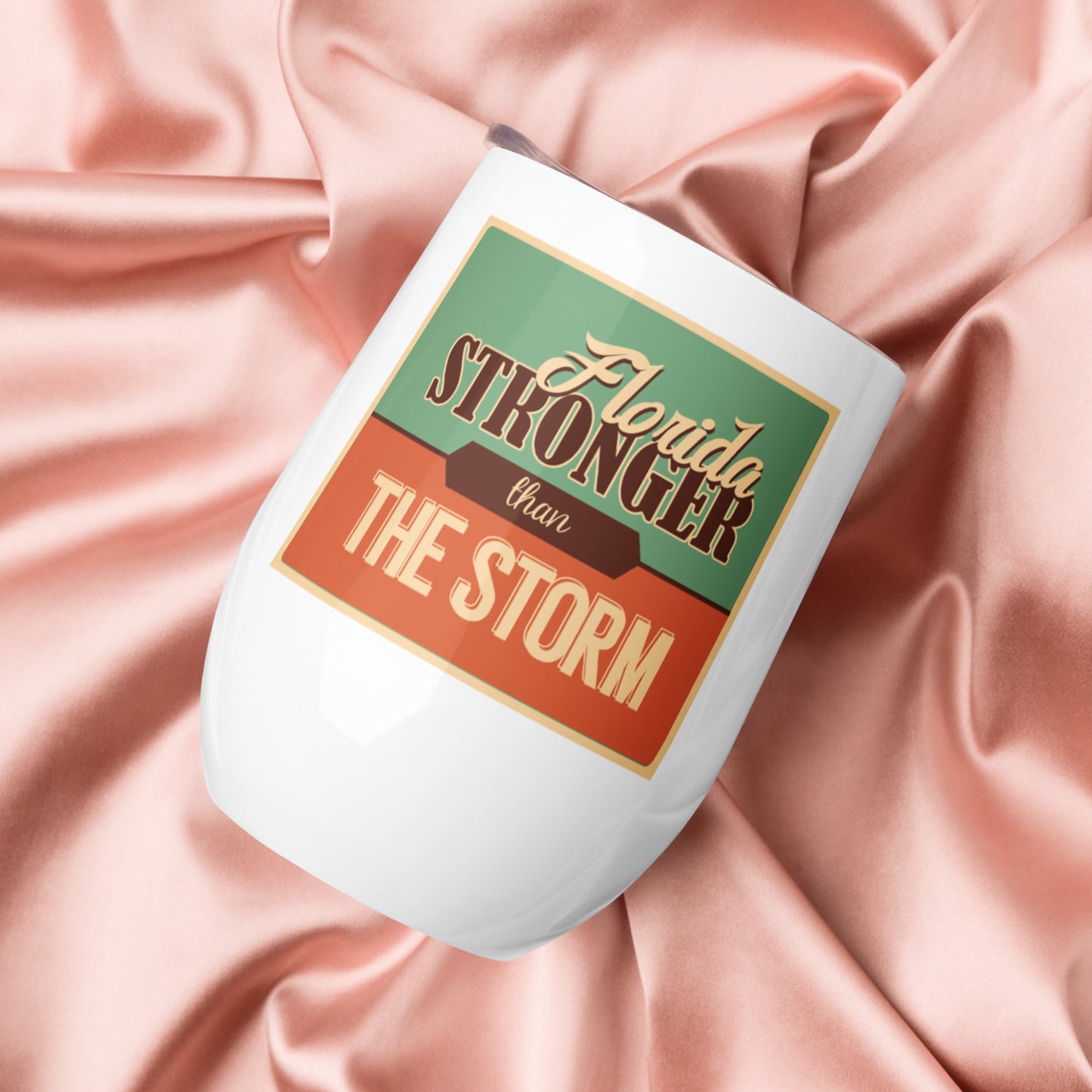 Florida Stronger Than The Storm Retro Wine Tumbler
