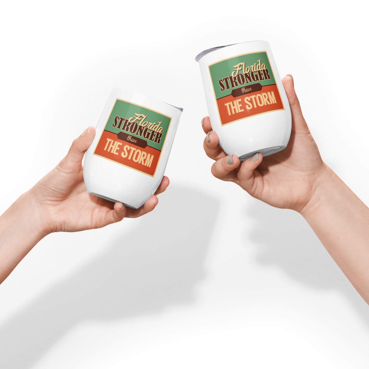 Florida Stronger Than The Storm Retro Wine Tumbler