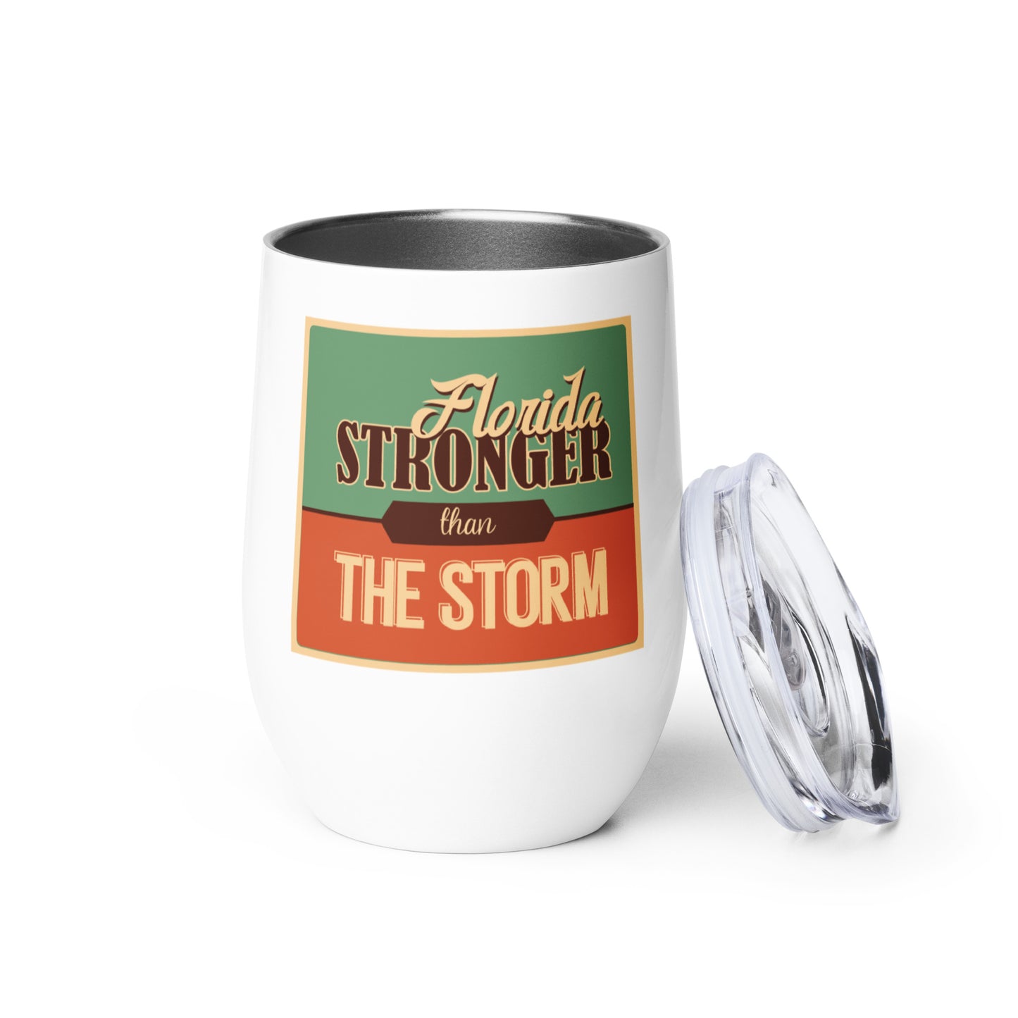 Florida Stronger Than The Storm Retro Wine Tumbler