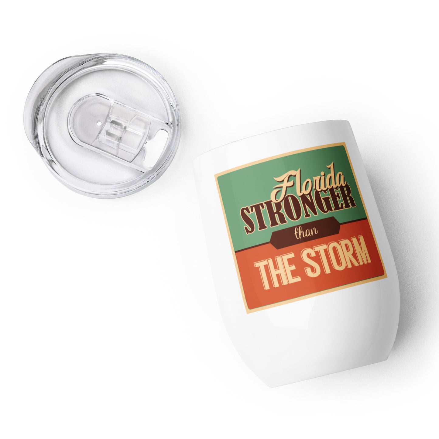 Florida Stronger Than The Storm Retro Wine Tumbler