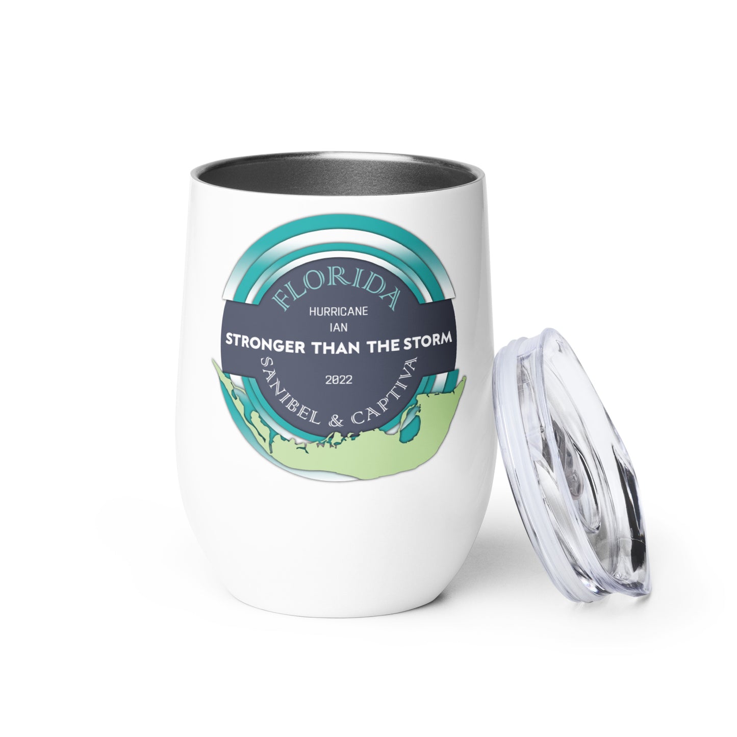 Sanibel Captiva Stronger Than The Storm Wine Tumbler