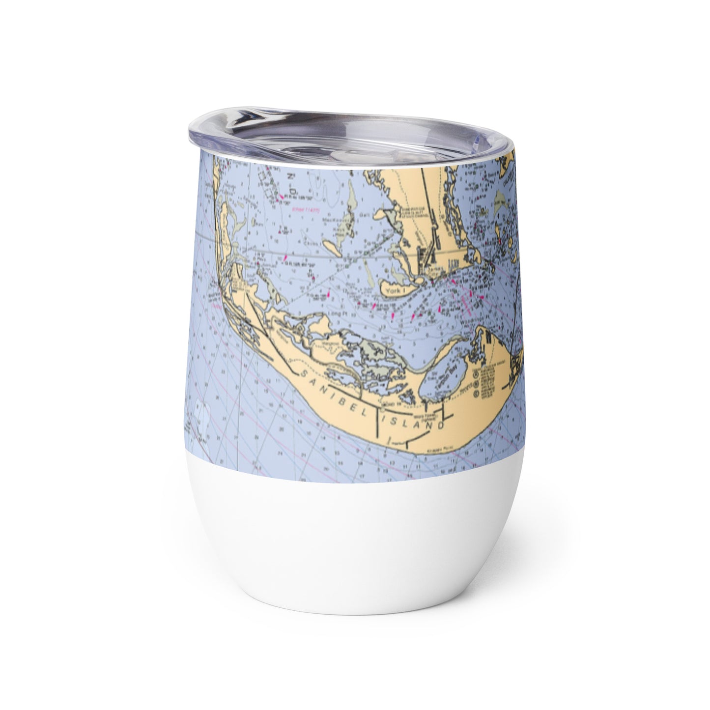 Sanibel Map Wine tumbler