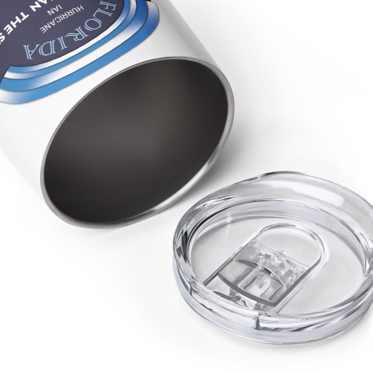 Sanibel Captiva Stronger Than The Storm Wine Tumbler - Blue Design