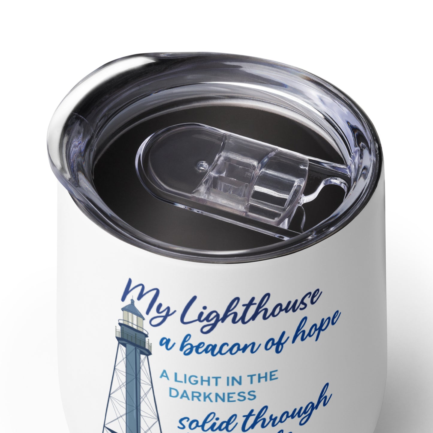 My Lighthouse Poem - Wine Tumbler