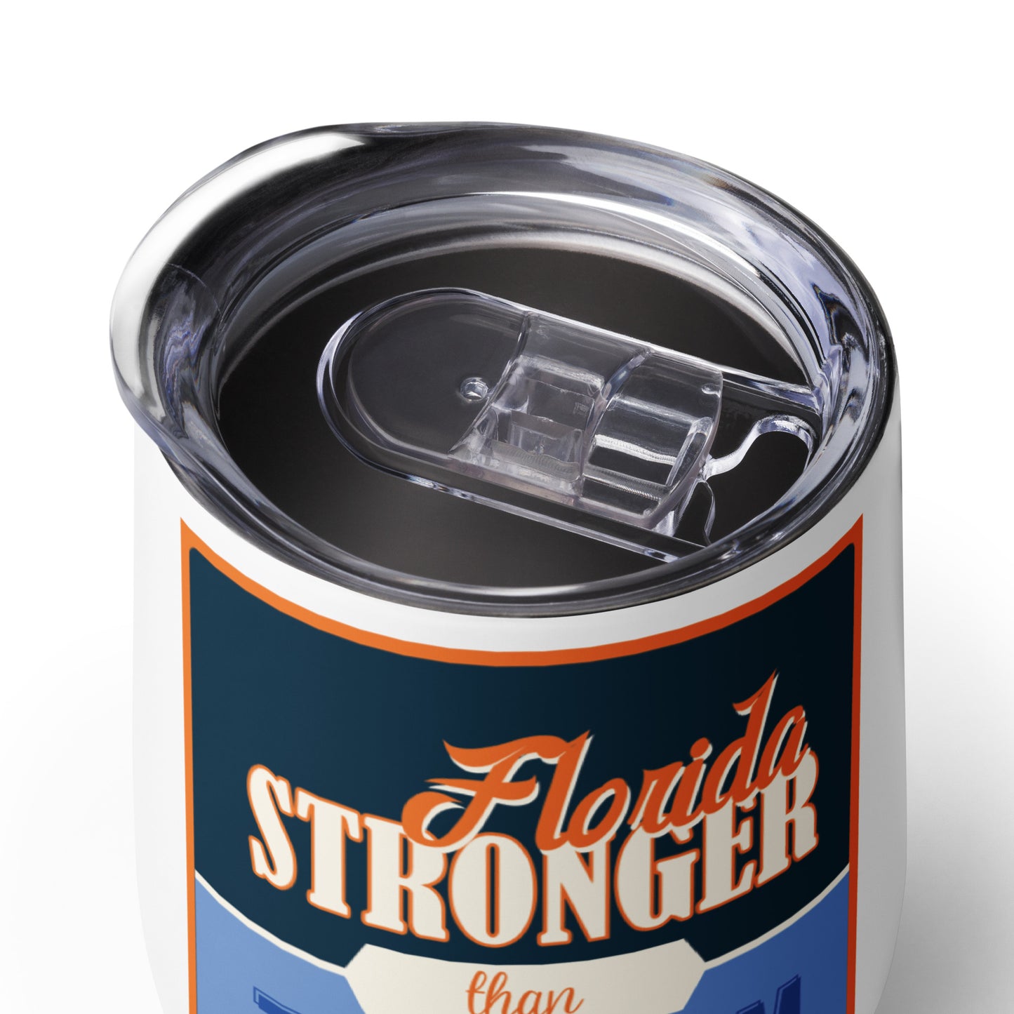 Florida Stronger Than The Storm Wine Tumbler
