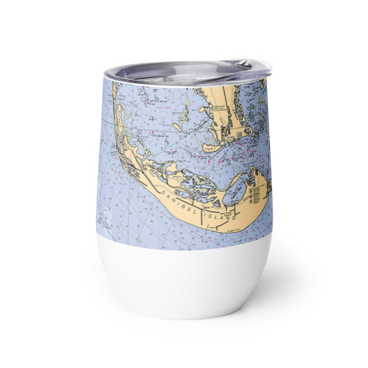 Sanibel Map Wine tumbler