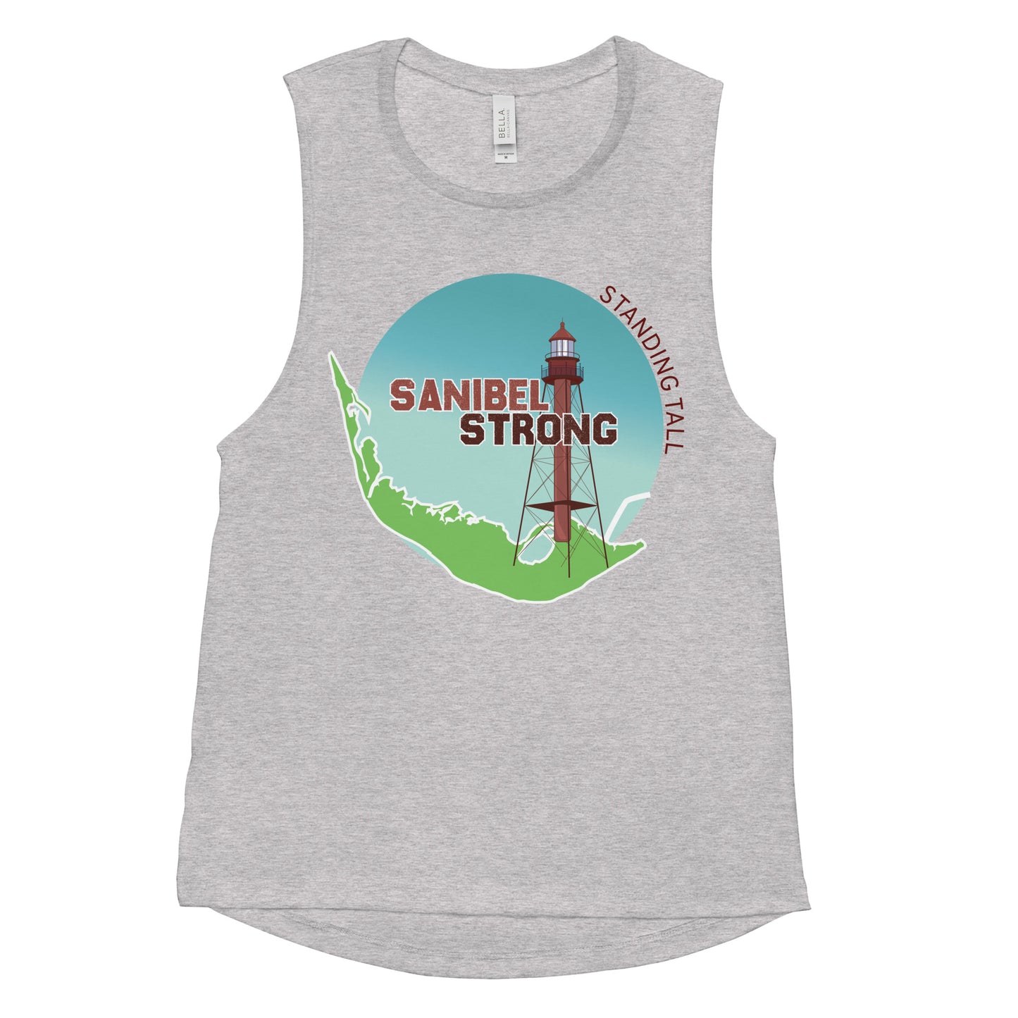 Sanibel Strong Standing Tall Ladies' Muscle Tank